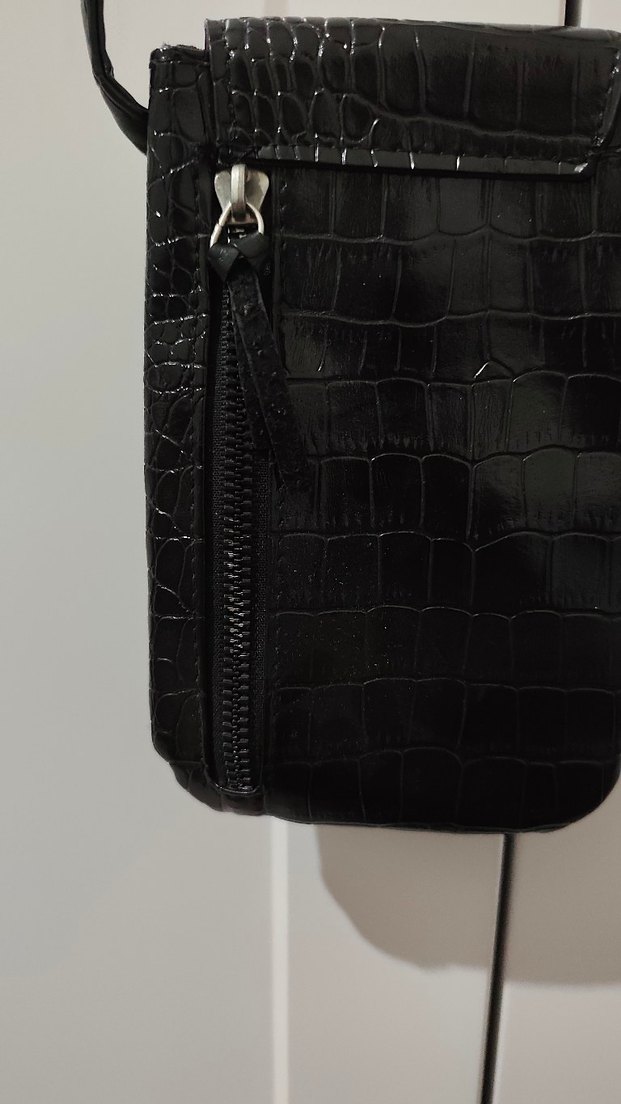 Siyah Süet Kadın Bel Askılı Çanta - Görsel 4