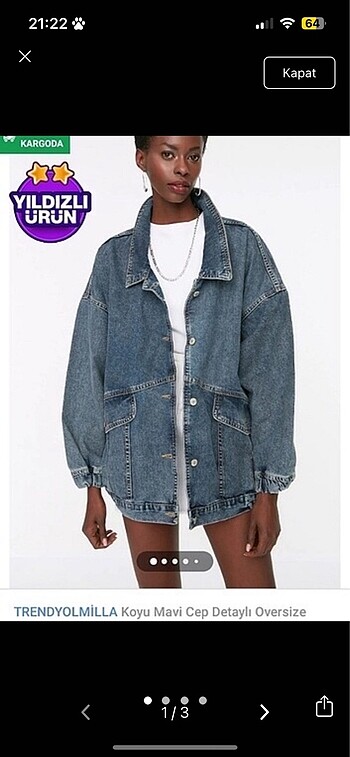 Oversize kot ceket