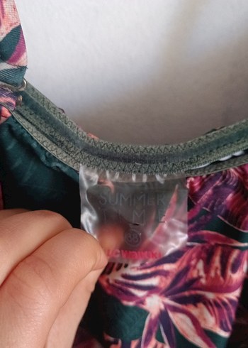 Bohem Çok Renkli Mini Drapeli Mayo - Görsel 5