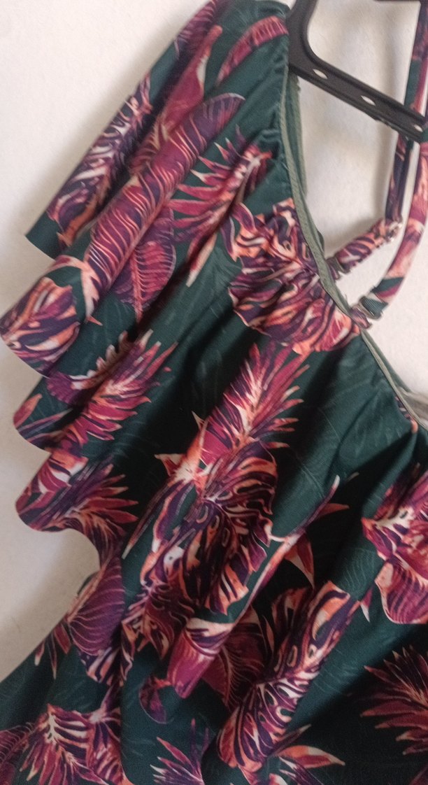 Bohem Çok Renkli Mini Drapeli Mayo - Görsel 3