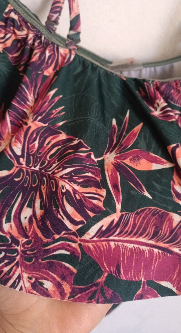 Bohem Çok Renkli Mini Drapeli Mayo - Görsel 4