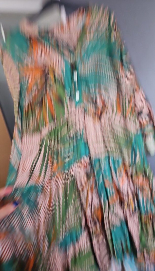 Bohem Çok Renkli Pilili Uzun Elbise - Görsel 2