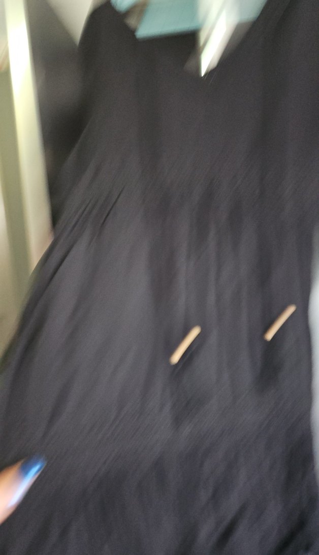 Siyah kisa V Yaka Püsküllü Bohem Elbise - Görsel 2