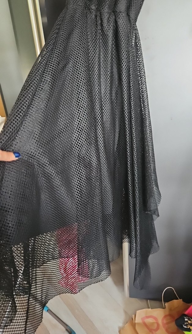 Gri Pliseli Midi Strappy Elbise - Görsel 2