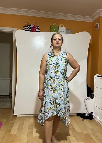 xl Beden mavi Renk Şık elbise