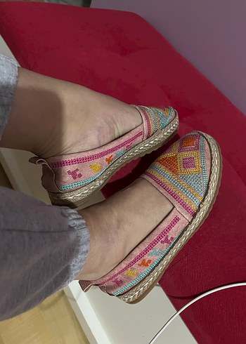 Bohem Kadın Hasır Dolgu Topuklu Espadril - Görsel 3