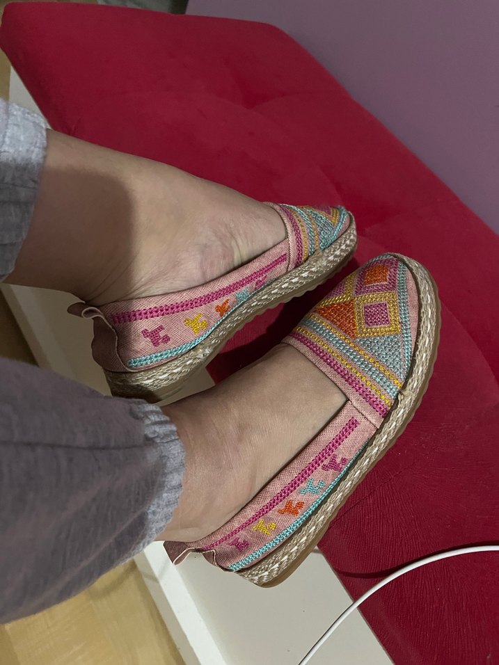 Bohem Kadın Hasır Dolgu Topuklu Espadril - Görsel 3