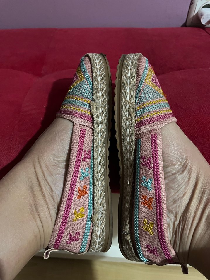 Bohem Kadın Hasır Dolgu Topuklu Espadril - Görsel 4