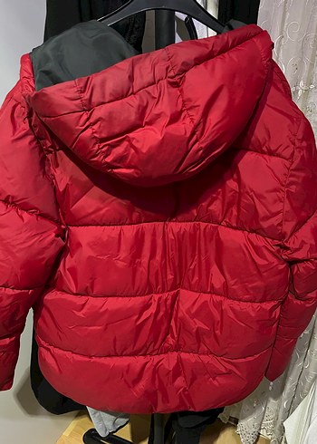 Kırmızı Fermuarlı erkek çocuk Kışlık Mont - Görsel 4