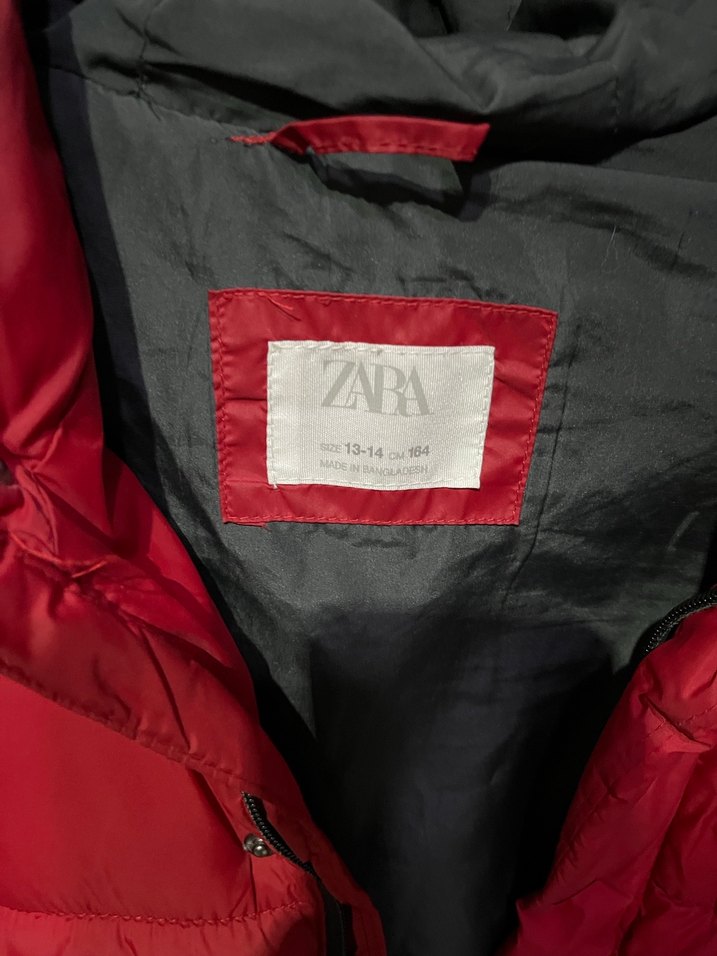 Kırmızı Fermuarlı erkek çocuk Kışlık Mont - Görsel 3