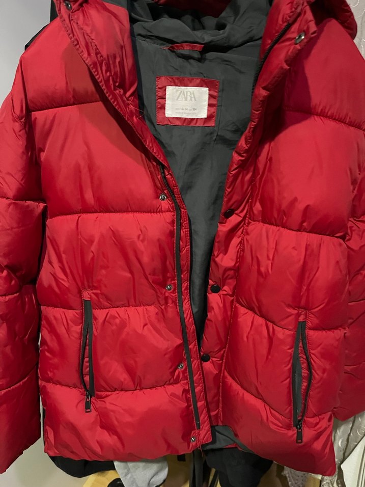 Kırmızı Fermuarlı erkek çocuk Kışlık Mont - Görsel 2