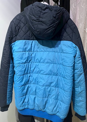 Erkek Çocuk Lacivert Mavi Kapüşonlu Mont - Görsel 4