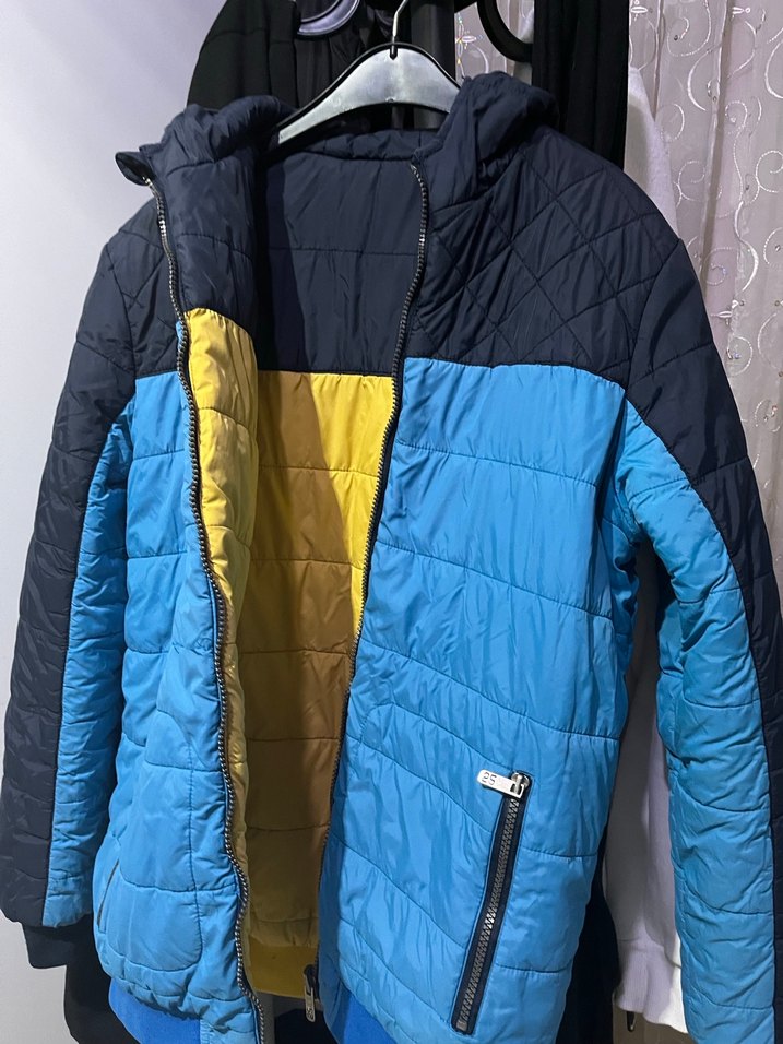 Erkek Çocuk Lacivert Mavi Kapüşonlu Mont - Görsel 3