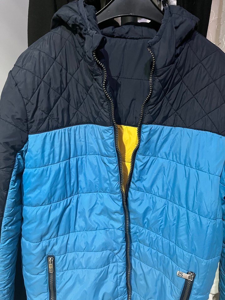 Erkek Çocuk Lacivert Mavi Kapüşonlu Mont - Görsel 2