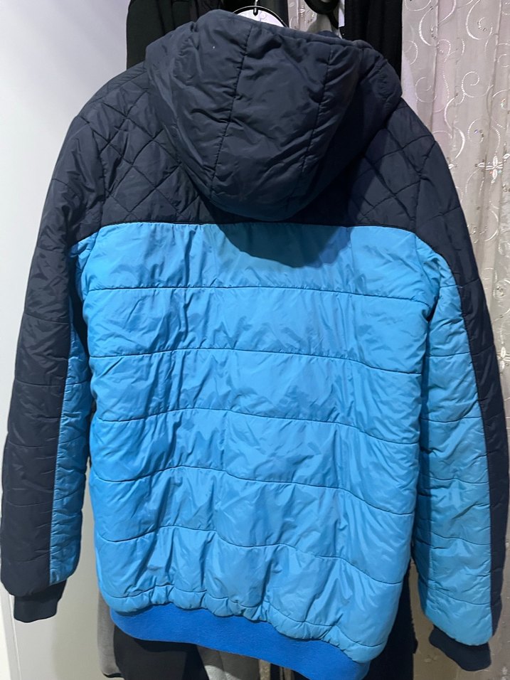 Erkek Çocuk Lacivert Mavi Kapüşonlu Mont - Görsel 4