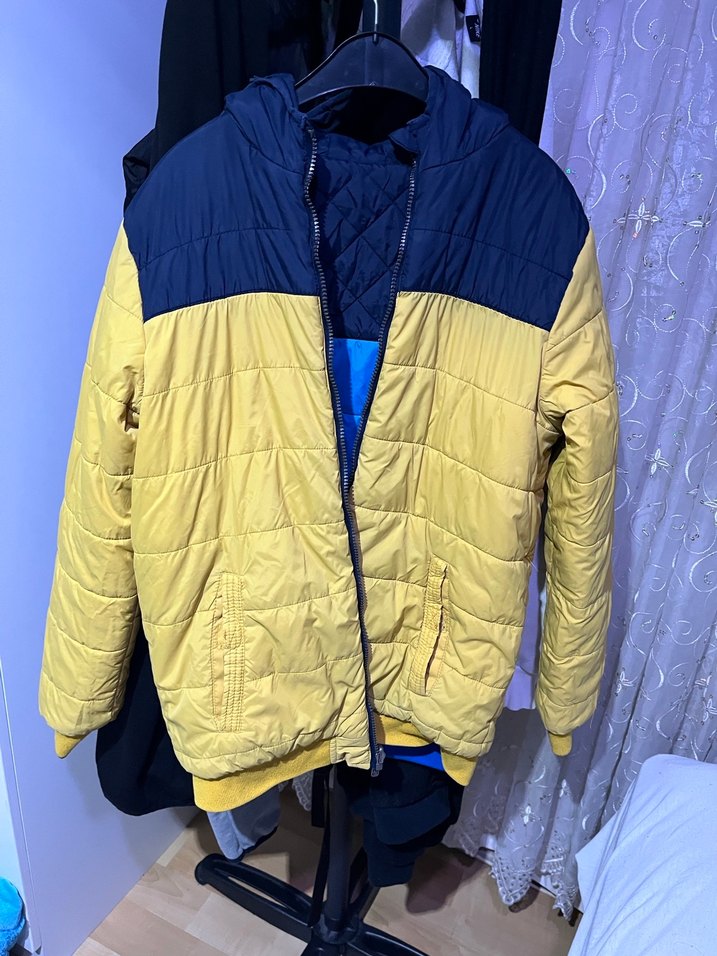 Erkek Çocuk Lacivert Mavi Kapüşonlu Mont - Görsel 5