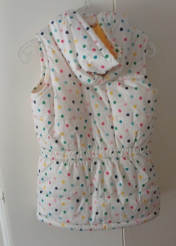 Kapüşonlu Çok Renkli Kız Yeleği - Görsel 4