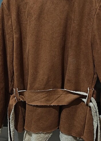 m Beden camel Renk Süet kadın mont
