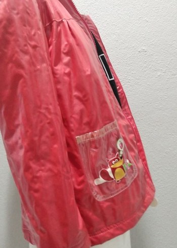 LC Waikiki Kız Çocuk Pembe Kapüşonlu Yağmurluk