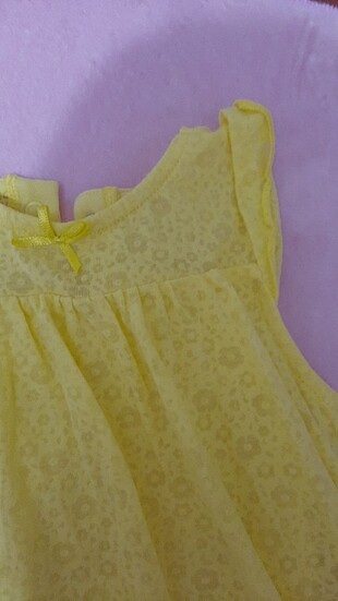 LC Waikiki Sarı kız bebek elbise tütülü