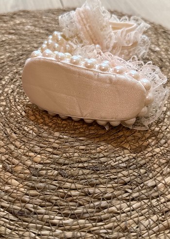 Kız Çocuk Beyaz inci İşlemeli Özel Ayakkabı - Görsel 4