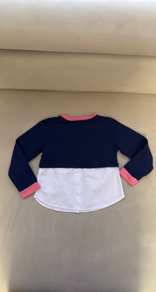 Kız Çocuk Uzun Kollu Düğmeli Gömlekli Sweat - Görsel 5