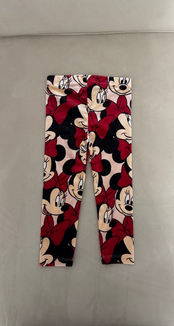 Kız Çocuk Renkli Minnie Baskılı Tayt - Görsel 3