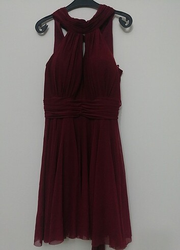 Bordo elbise 