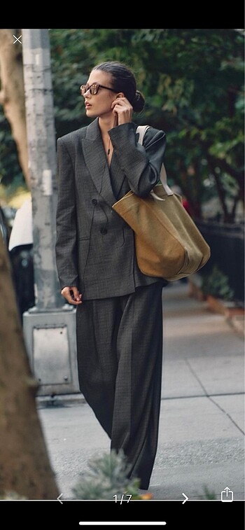 xs Beden gri Renk Zara blazer ceket