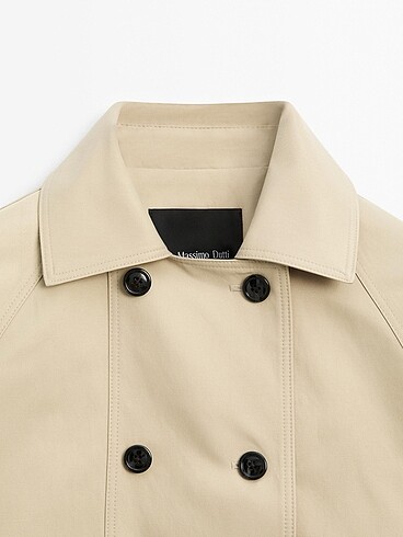 xs Beden Massimo Dutti pamuklu trençkot