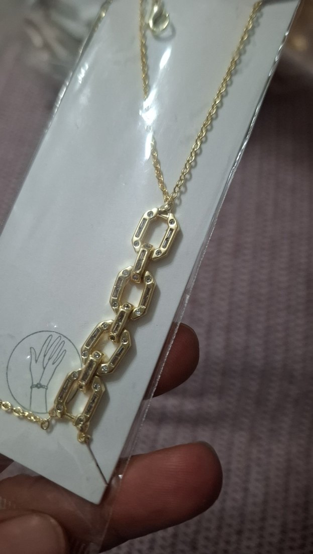 Zincir Detaylı Altın Rengi Kadın El Zinciri şahmeran - Görsel 2