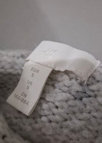 Gri Örgü Mini Yüksek Yaka Kadın Kazak - Görsel 3