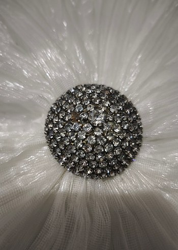 İşlemeli Beyaz saten Yatak Örtüsü - Görsel 7