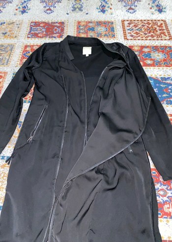 Siyah Uzun Kadın Ceketi - Görsel 2