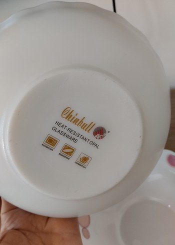 Beden beyaz Renk Beyaz Desenli 3'lü Kase Seti opal kase