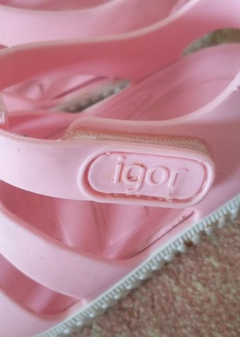 Kız Çocuk Pembe Tokalı Kauçuk Sandalet - Görsel 3