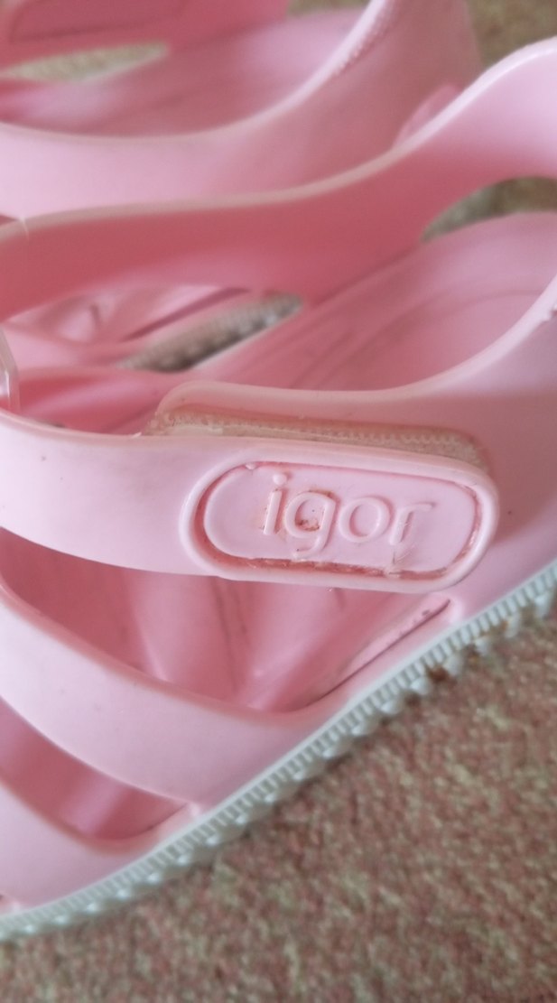 Kız Çocuk Pembe Tokalı Kauçuk Sandalet - Görsel 3