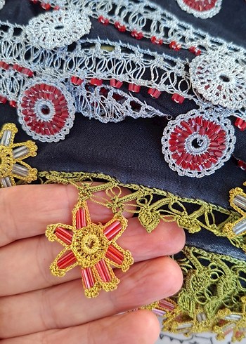 Aker Bohem Çok Renkli Dantel Detaylı Kadın Şal adet fıyatı