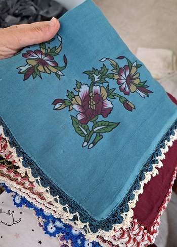 Armine Dantel Detaylı Bordo Bohem Kadın Fuları