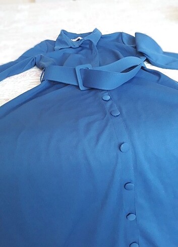 38 Beden mavi Renk Günlük elbise 