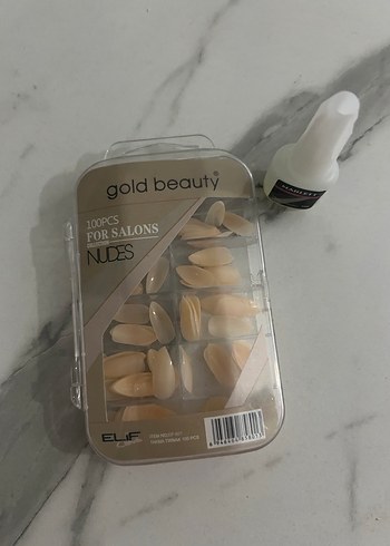 Gold Beauty Nude Takma Tırnak Seti 100 Parça - Görsel 3