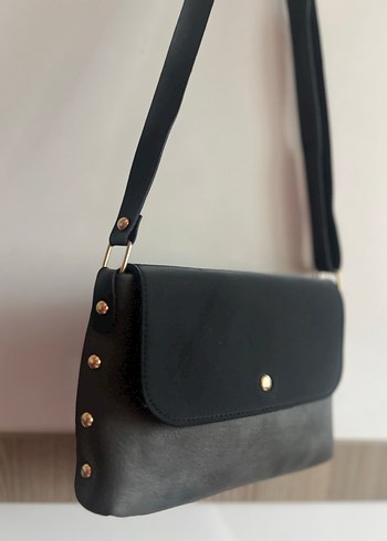 Klasik Siyah Deri Kadın Çanta - Görsel 4