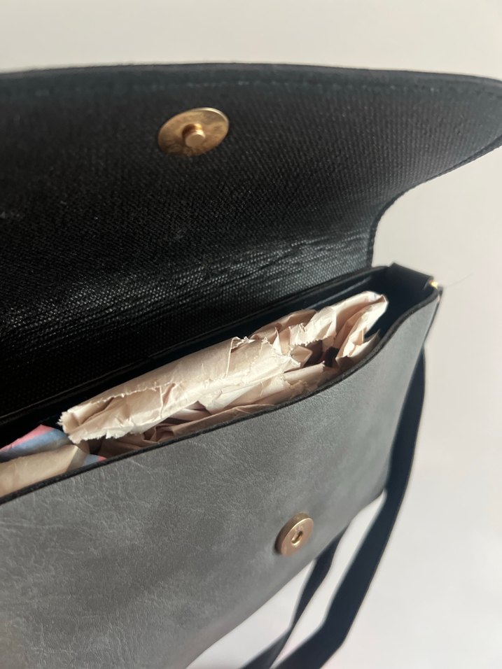 Klasik Siyah Deri Kadın Çanta - Görsel 2