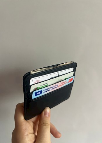 Siyah deri Erkek Kartlık Cüzdan - Görsel 2