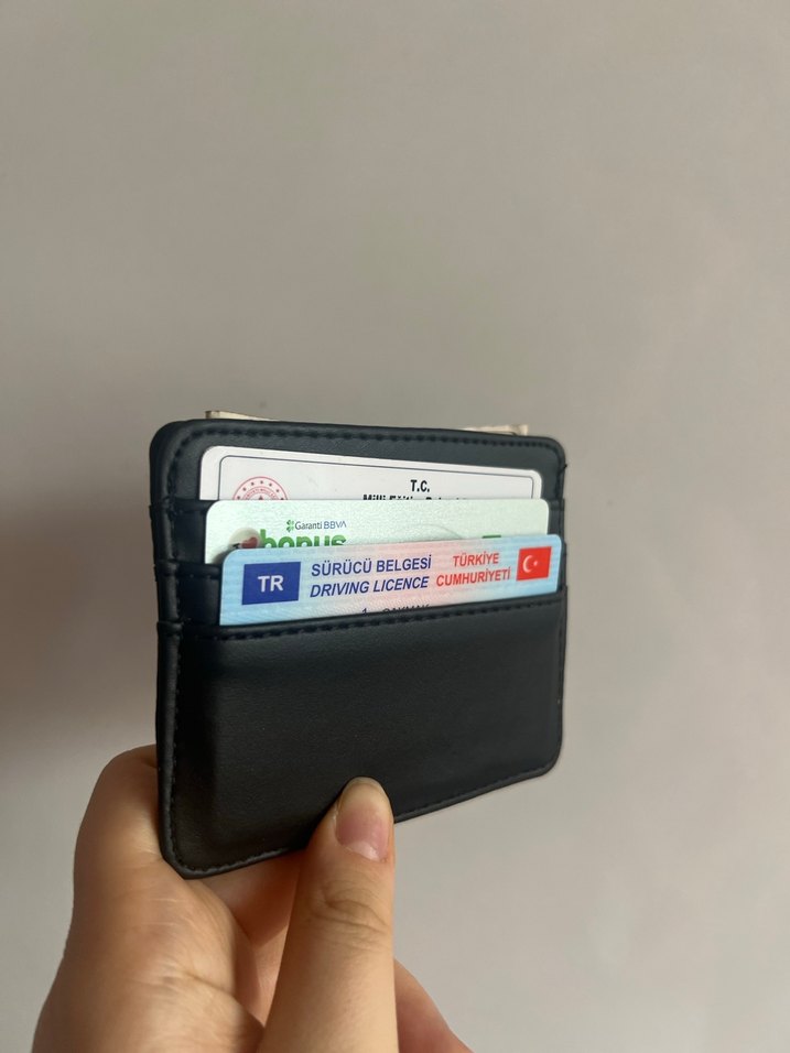 Siyah deri Erkek Kartlık Cüzdan - Görsel 3