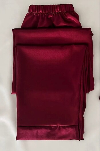 Bordo saten pijama