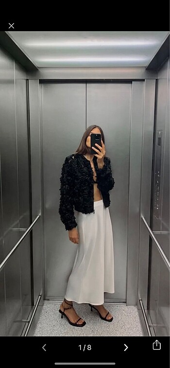 Zara çiçek dokulu ceket