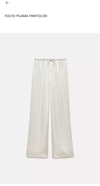 Zara folyo pantolon