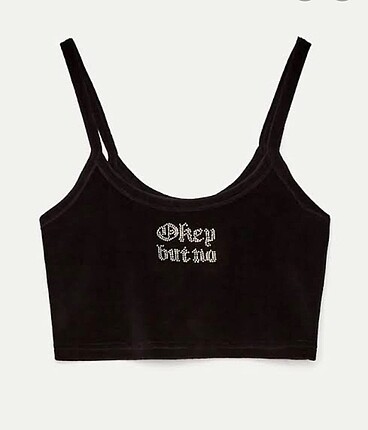 bershka kadife crop top