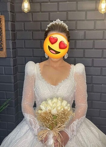 Gelinlik,beyaz,nikah, düğün kabarık, prenses 